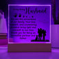 To My Loving Husband - Acrylic Square Plaque