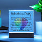 Walk With Me, Daddy - Acrylic Square Plaque