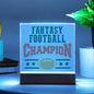 Fantasy Football Champion - Acrylic Square Plaque