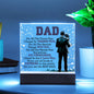 I Love You Dad Acrylic Square Plaque