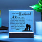 To My Loving Husband - Acrylic Square Plaque
