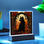 Black Cat Acrylic Square Plaque