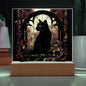 Black Cat Acrylic Square Plaque