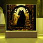 Black Cat Acrylic Square Plaque
