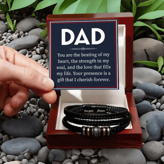 Gift for Dad - The Beating of My Heart - Love You Forever Bracelet