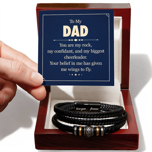 Gift for Dad - Wings to Fly - Love You Forever Bracelet