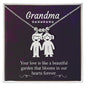Gift for Grandma - Beautiful Garden - Kid Charm Necklace