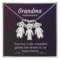 Gift for Grandma - Beautiful Garden - Kid Charm Necklace