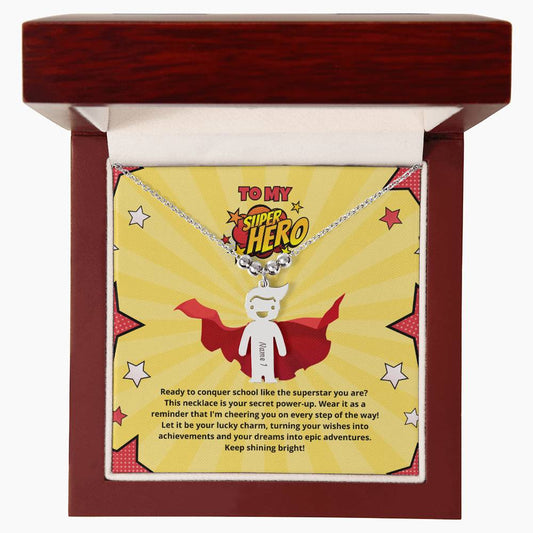 To My Superhero - Kid Charm Necklace
