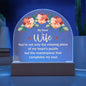 My Dear Wife - Acrylic Dome Plaque
