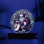 Santa Faux Stained Glass Acrylic Plaque