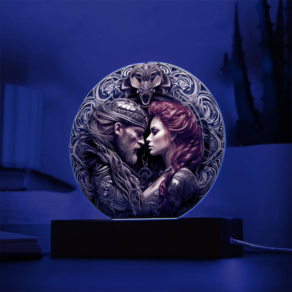 Viking Couple Acrylic Plaque