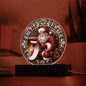 Santa Faux Stained Glass Acrylic Plaque