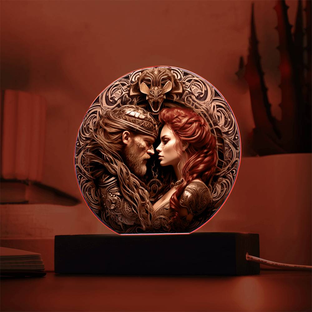 Viking Couple Acrylic Plaque