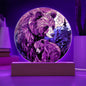 Mama and Baby Bear Faux Stained Glass Acrylic Plaque