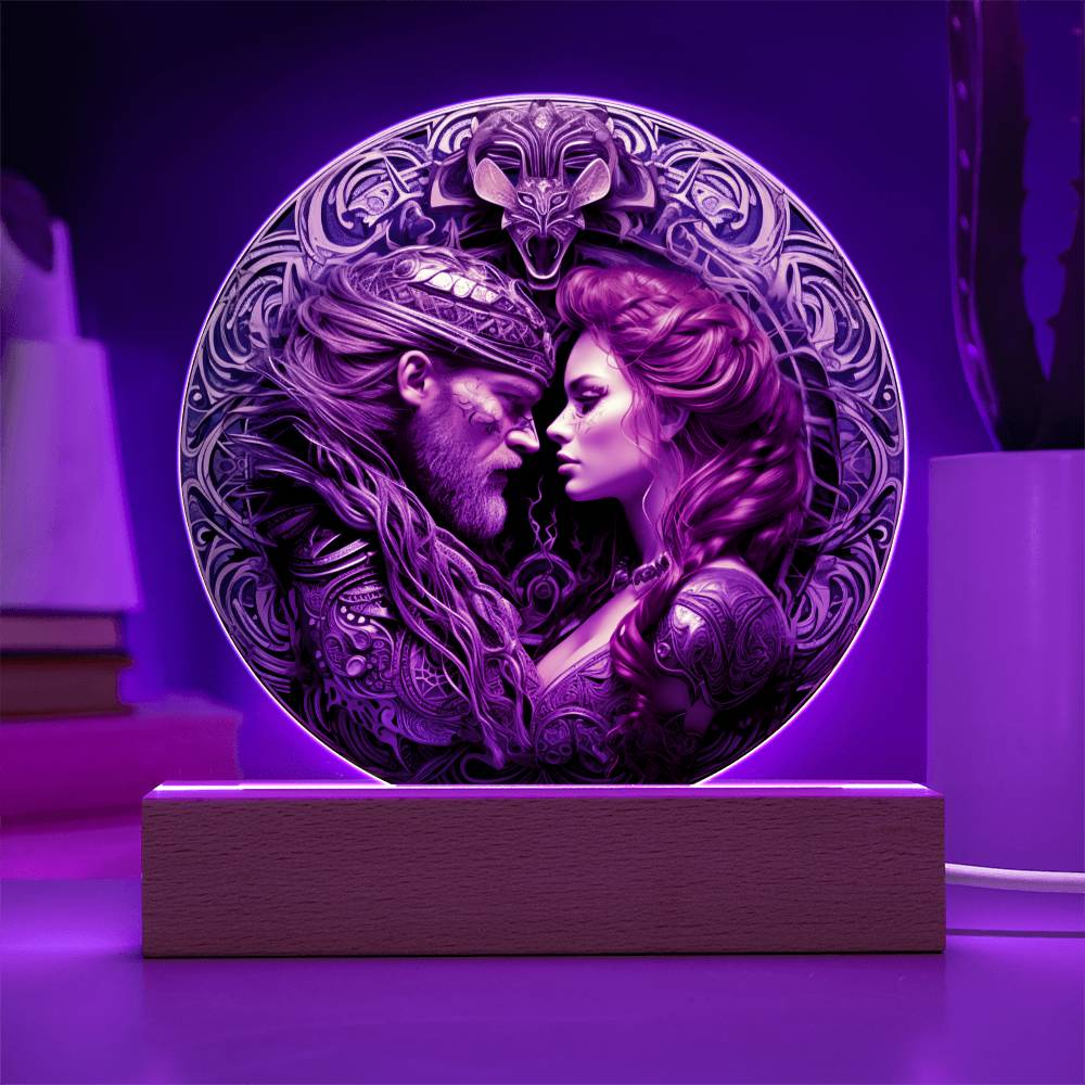 Viking Couple Acrylic Plaque