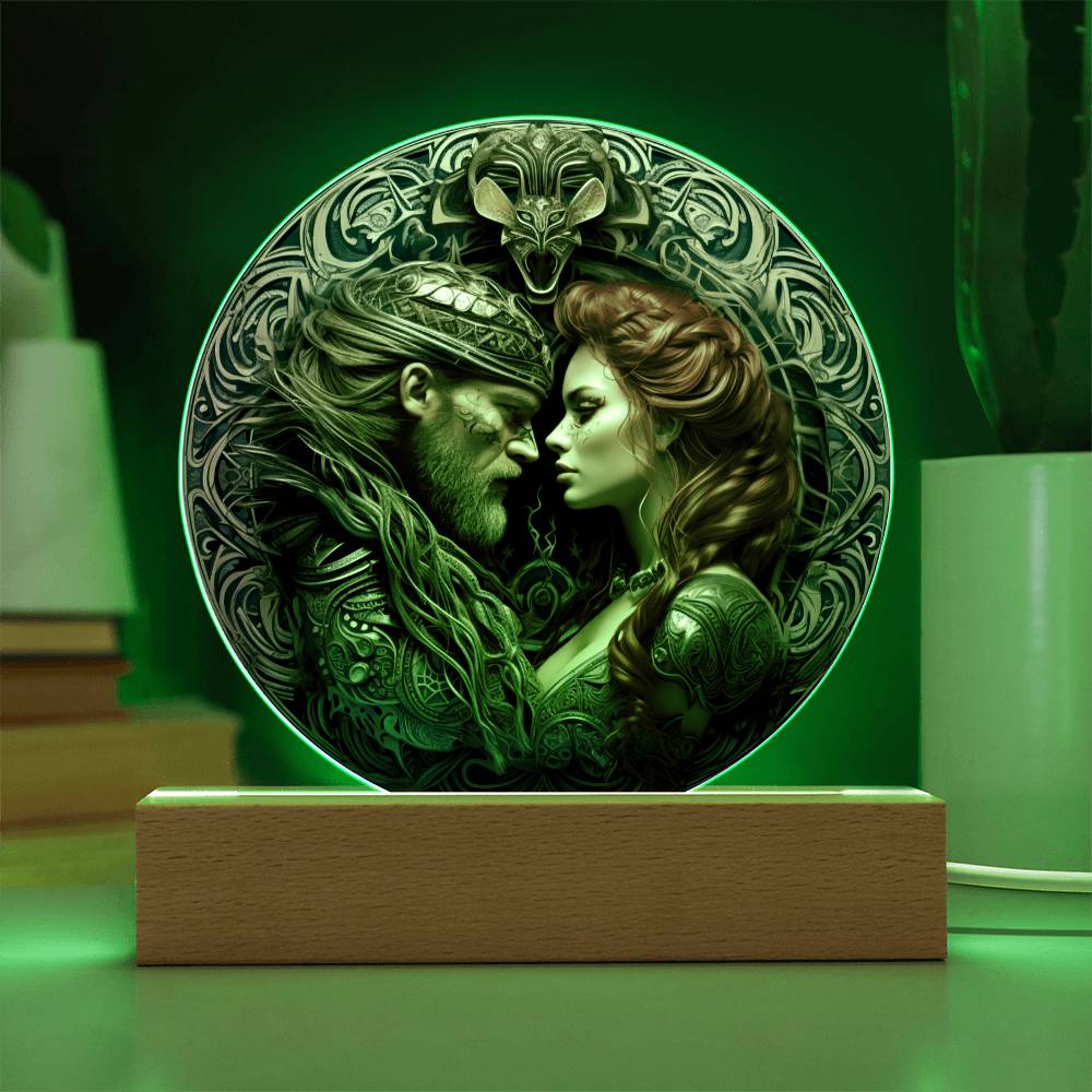 Viking Couple Acrylic Plaque