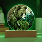 Mama and Baby Bear Faux Stained Glass Acrylic Plaque