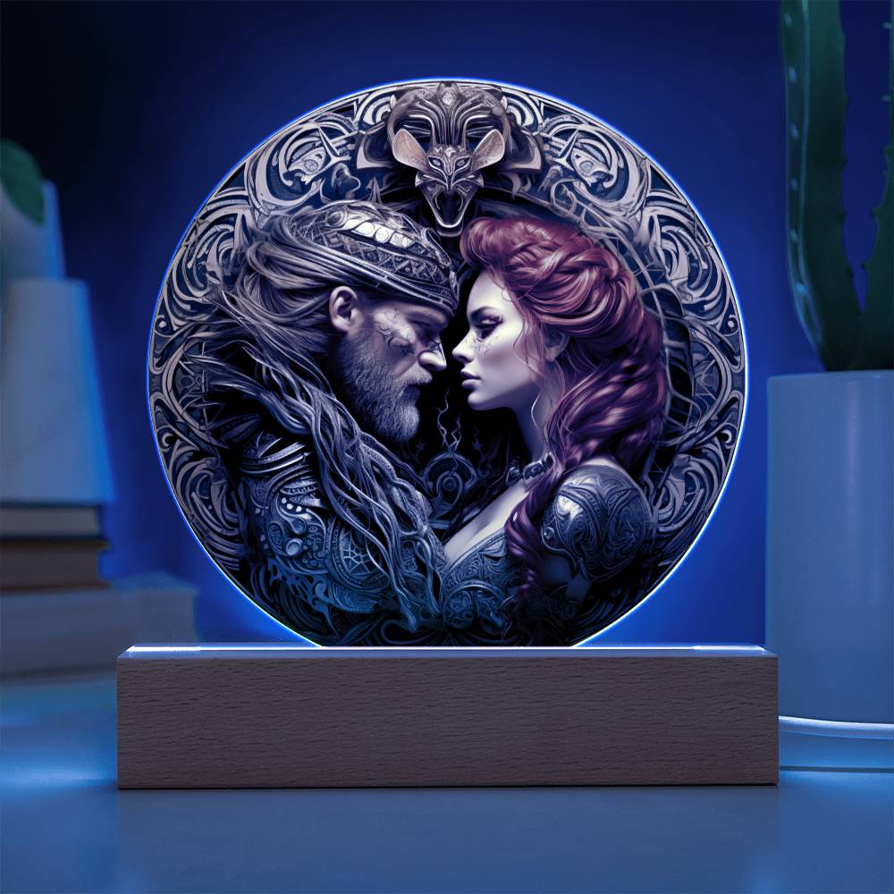 Viking Couple Acrylic Plaque