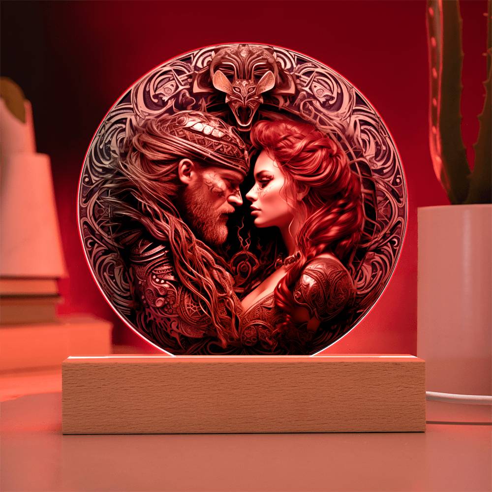 Viking Couple Acrylic Plaque