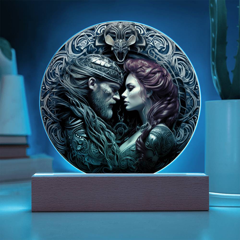 Viking Couple Acrylic Plaque