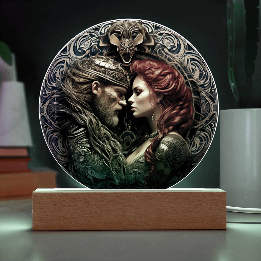 Viking Couple Acrylic Plaque
