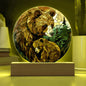 Mama and Baby Bear Faux Stained Glass Acrylic Plaque