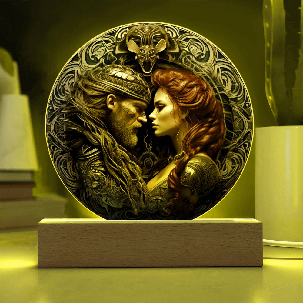Viking Couple Acrylic Plaque