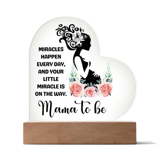 Mama to Be - Acrylic Heart Plaque