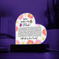 Happy Mother's Day Mom Acrylic Heart Plaque