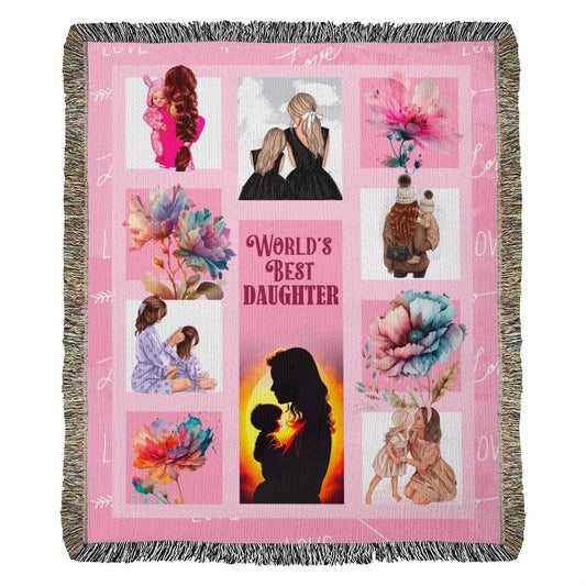 World's Best Daughter - Heirloom Woven Blanket