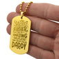 Gift for Dad - Selfless Man - Engraved Dog Tag Necklace