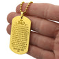 New Dad from Baby - My Little Eyes - Engraved Dog Tag Necklace