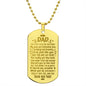 New Dad from Baby - My Little Eyes - Engraved Dog Tag Necklace
