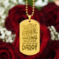 Gift for Dad - Selfless Man - Engraved Dog Tag Necklace