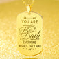The Best Dad - Engraved Dog Tag Necklace