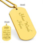Gift for Daddy - My Whole Life - Engraved Dog Tag Necklace