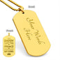To Daddy from Daughter - My King - Engraved Dog Tag Necklace