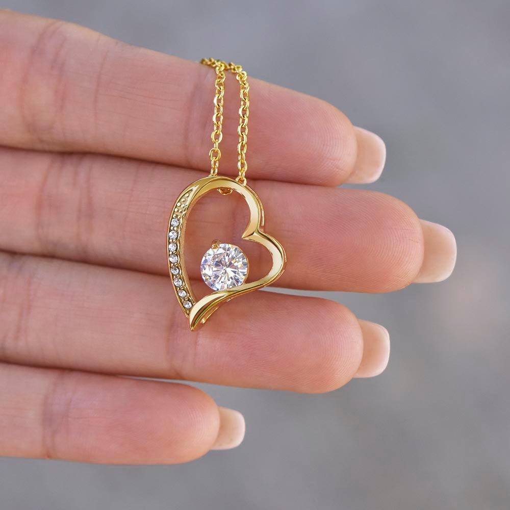 Merry Christmas To My Beautiful Mom - Forever Love Necklace