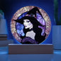 Beautiful Witch Faux Stained Glass Acrylic Plaque