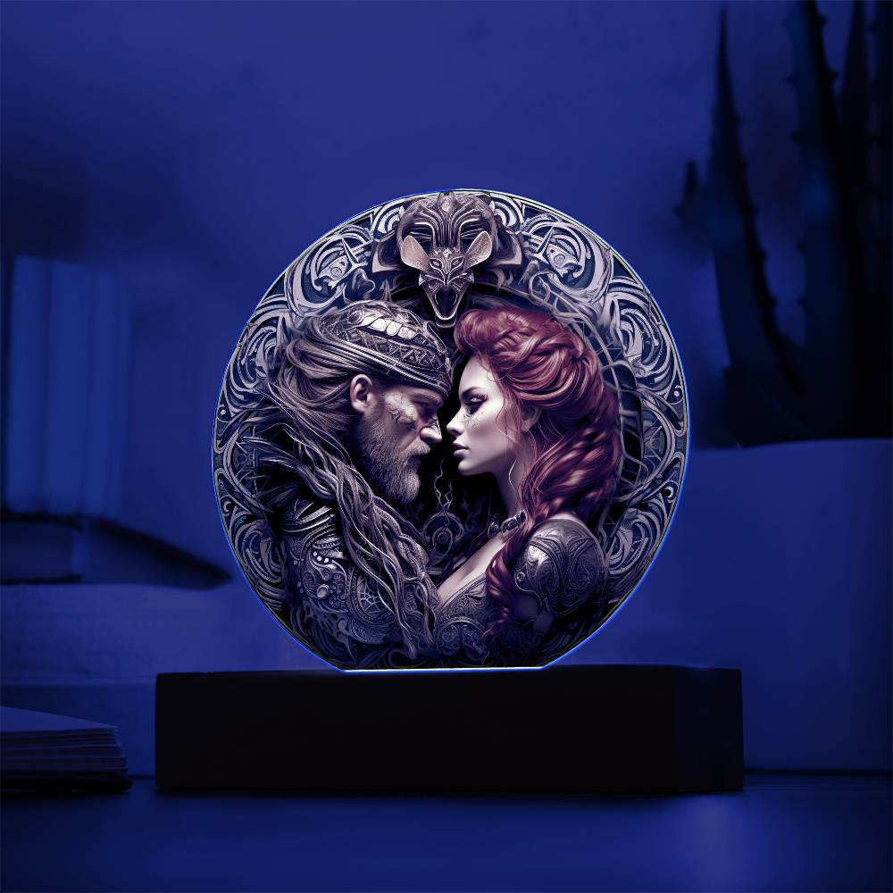 Viking Couple Acrylic Plaque