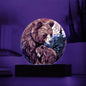 Mama and Baby Bear Faux Stained Glass Acrylic Plaque