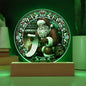 Santa Faux Stained Glass Acrylic Plaque