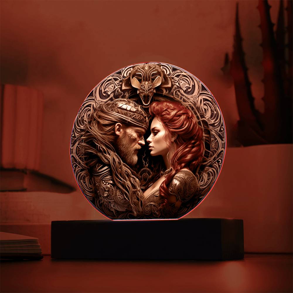 Viking Couple Acrylic Plaque