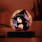 Beautiful Witch Faux Stained Glass Acrylic Plaque