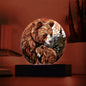 Mama and Baby Bear Faux Stained Glass Acrylic Plaque