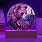 Mama and Baby Bear Faux Stained Glass Acrylic Plaque