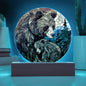 Mama and Baby Bear Faux Stained Glass Acrylic Plaque