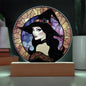 Beautiful Witch Faux Stained Glass Acrylic Plaque