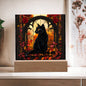 Black Cat Acrylic Square Plaque